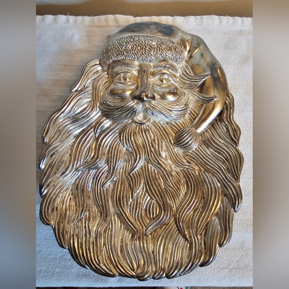 International Silver Santa Claus Candy Dish Silverplated Vintage Christmas 8.5"
